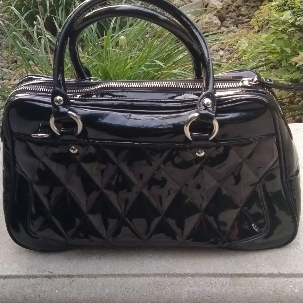 Coach Poppy Liquid Gloss Pushlock Satchel Vintage Quiet Luxury